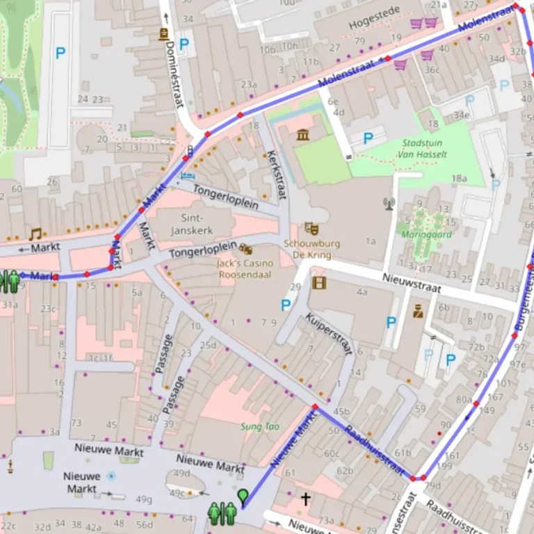Plattegrond van de Roosrun